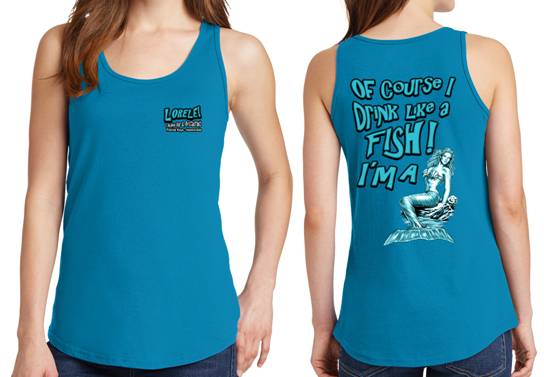 Drink Like A Fish Mermaid Tank In Blue
